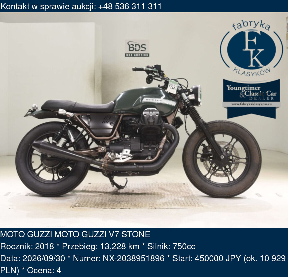 MOTO GUZZI MOTO GUZZI V7 STONE 2018 - zdjęcie 2