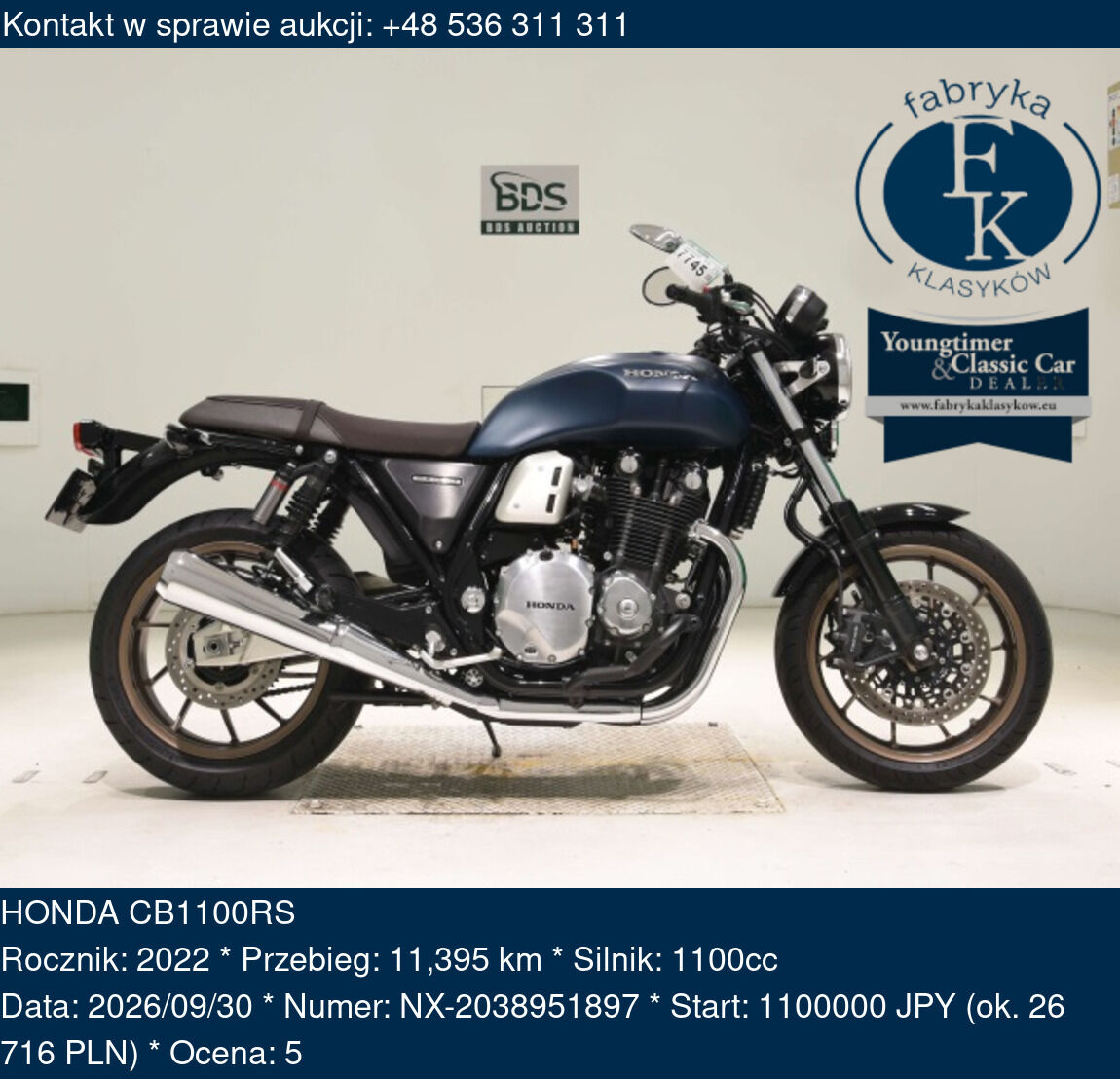 HONDA CB1100RS 2022 - zdjęcie 2