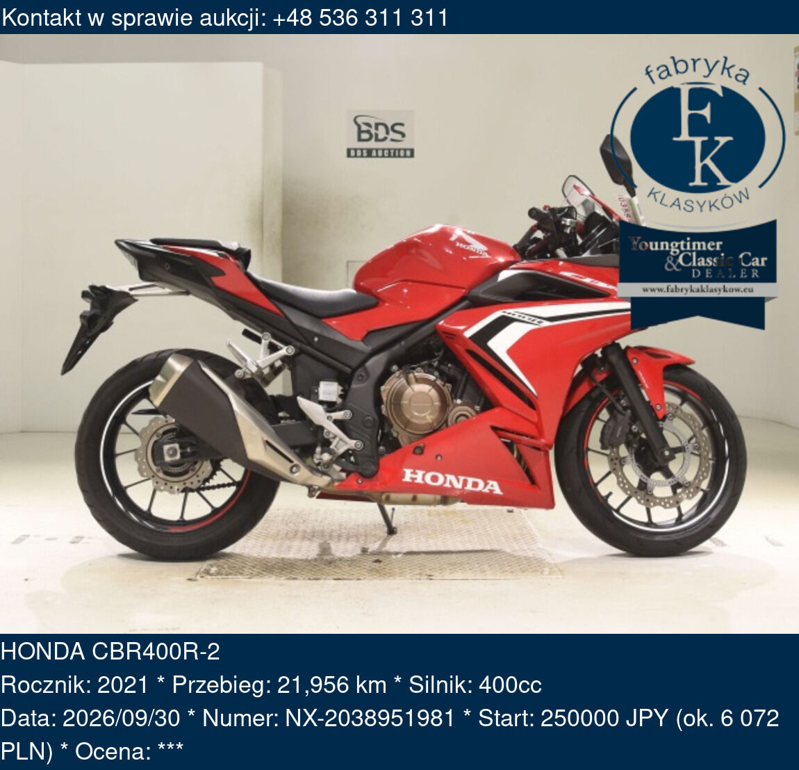 HONDA CBR400R-2 2021 - zdjęcie 2