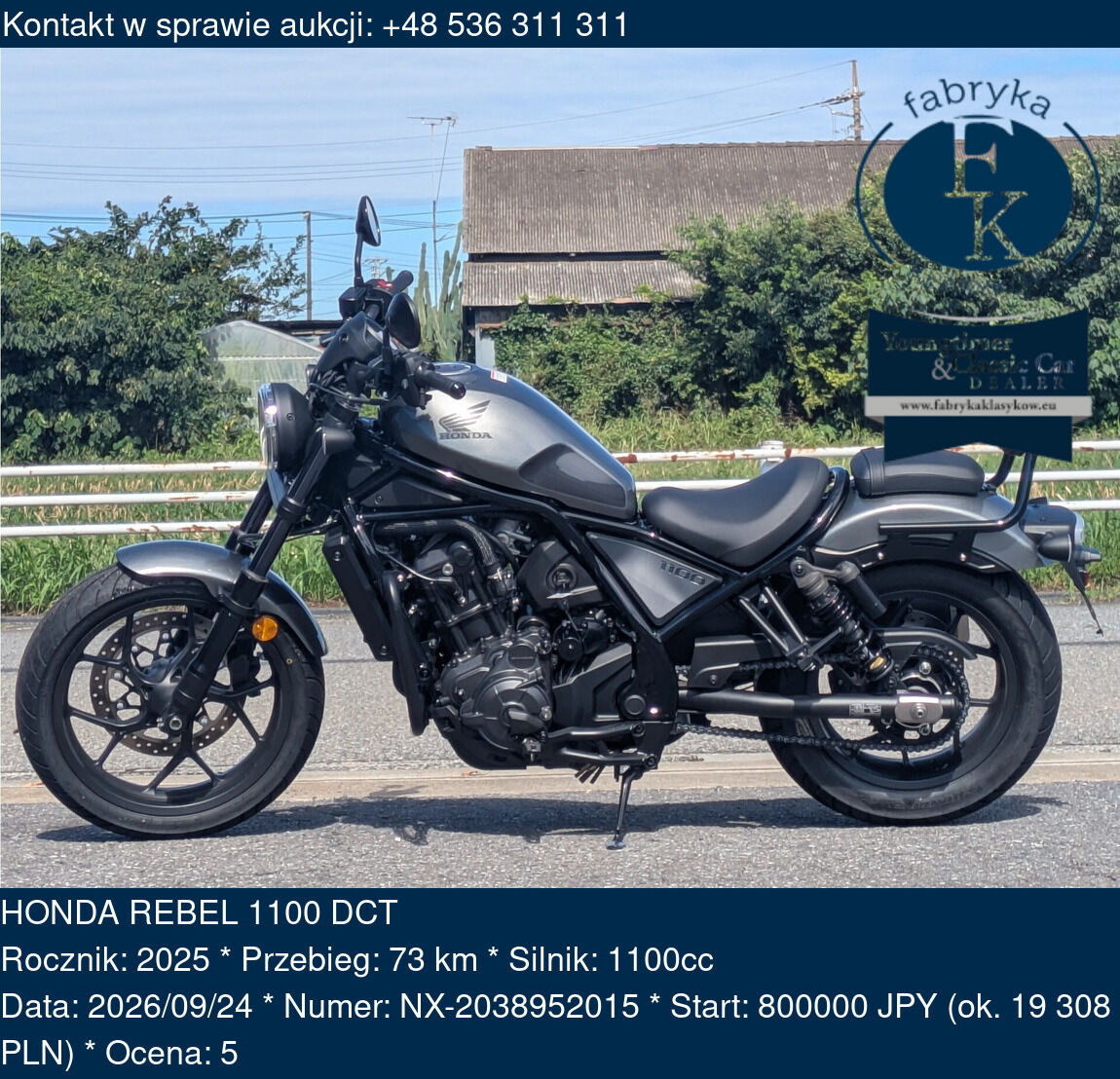 HONDA REBEL 1100 DCT 2025 - zdjęcie 2