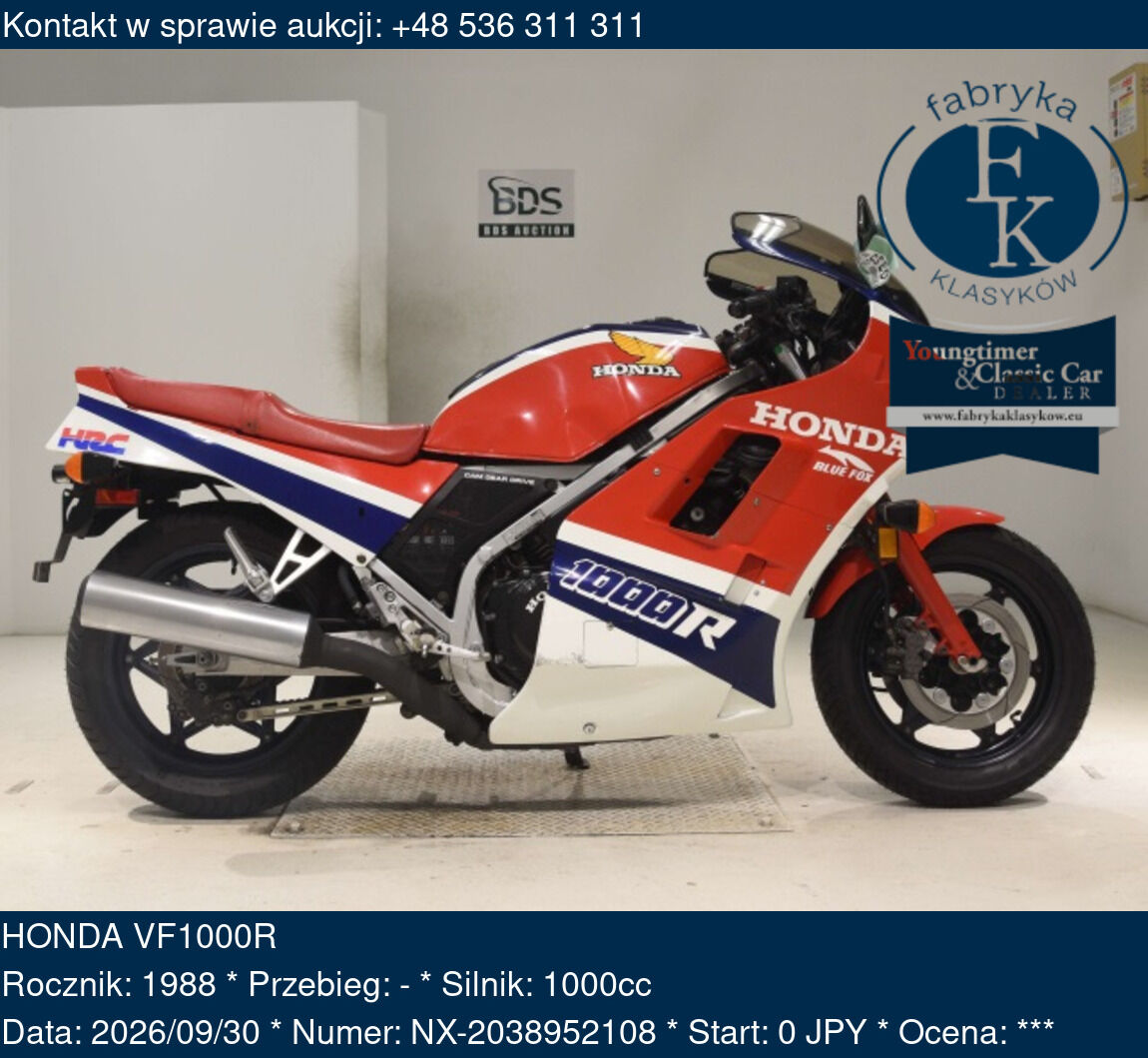 HONDA VF1000R 1988 - zdjęcie 2
