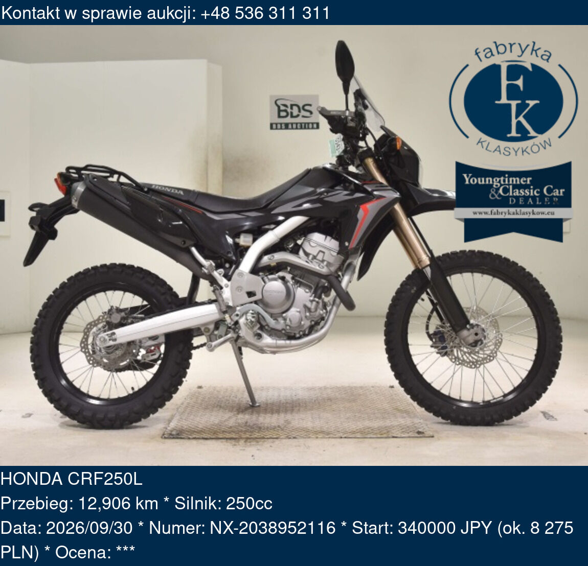 HONDA CRF250L  - zdjęcie 2