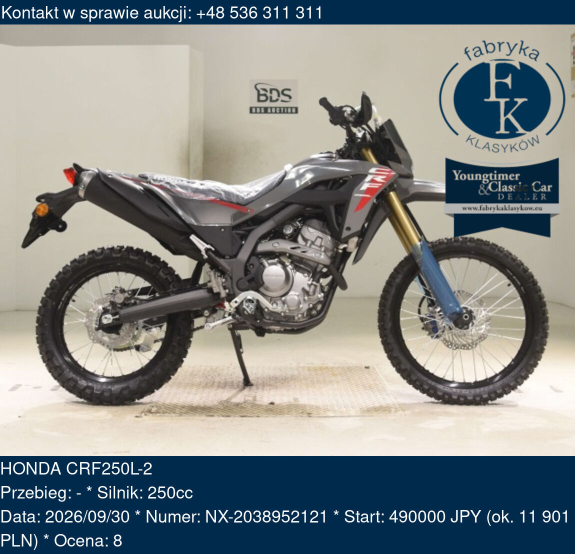 HONDA CRF250L-2  - zdjęcie 2