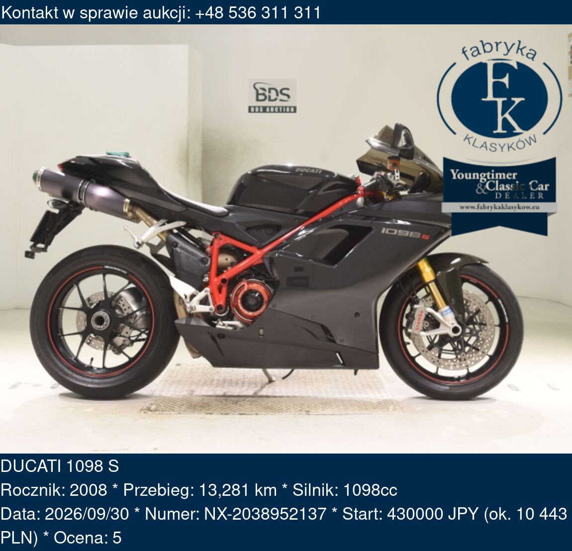 DUCATI 1098 S 2008 - zdjęcie 2