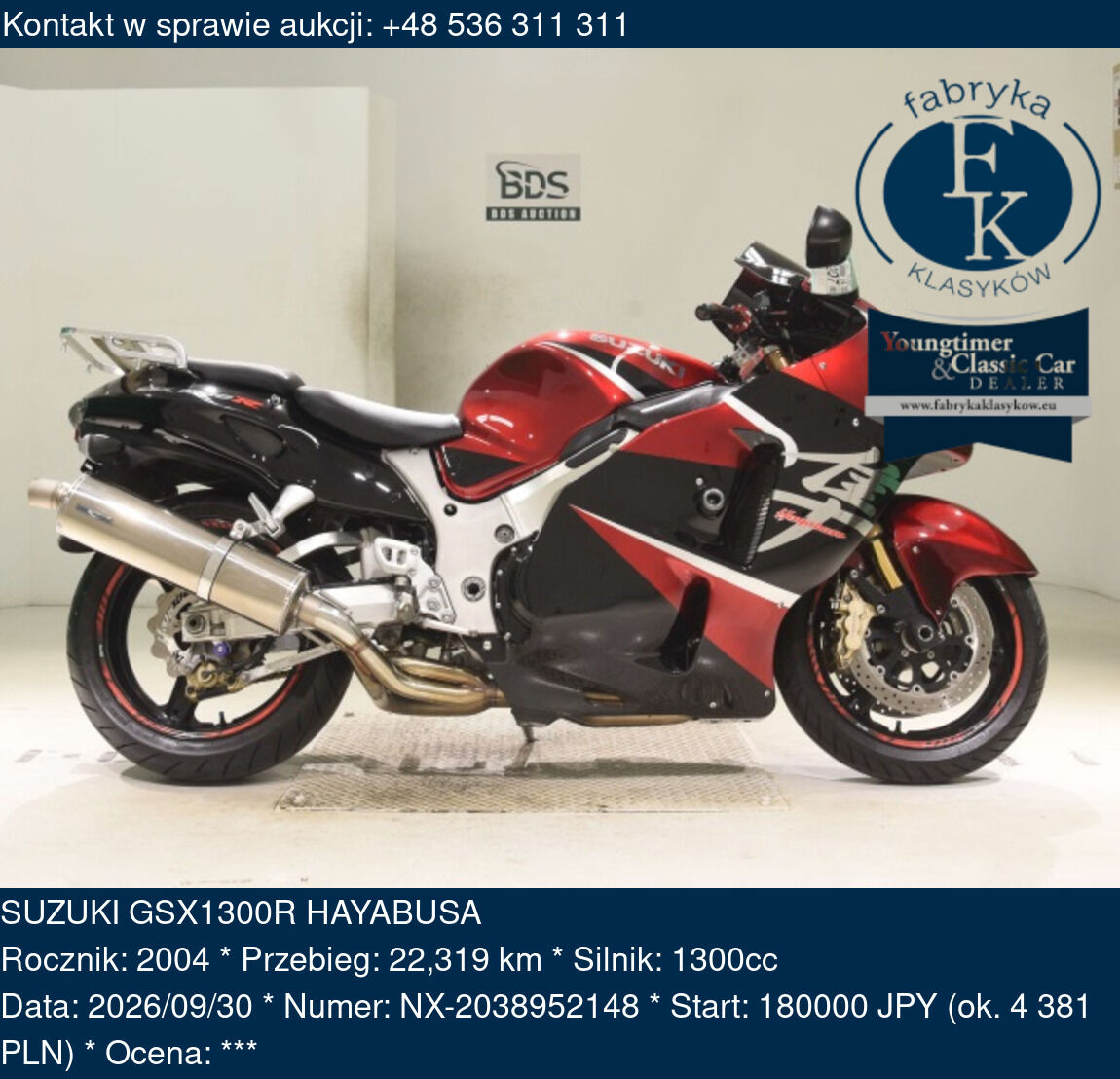 SUZUKI GSX1300R HAYABUSA 2004 - zdjęcie 2