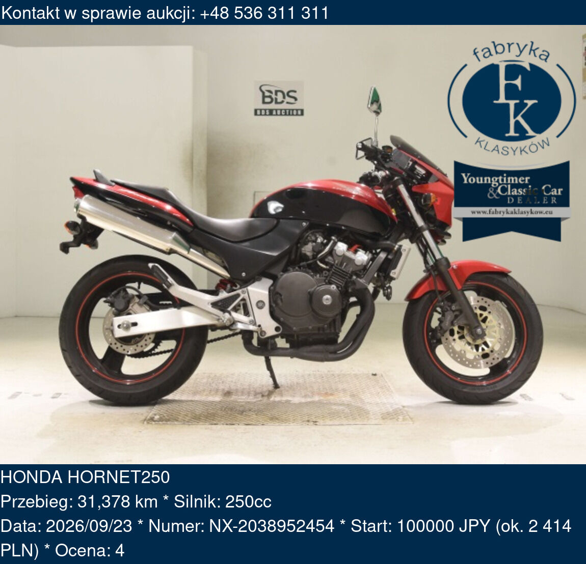 HONDA HORNET250  - zdjęcie 2