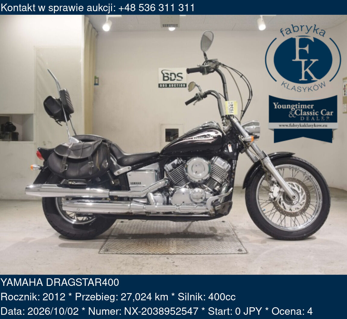 YAMAHA DRAGSTAR400 2012 - zdjęcie 2