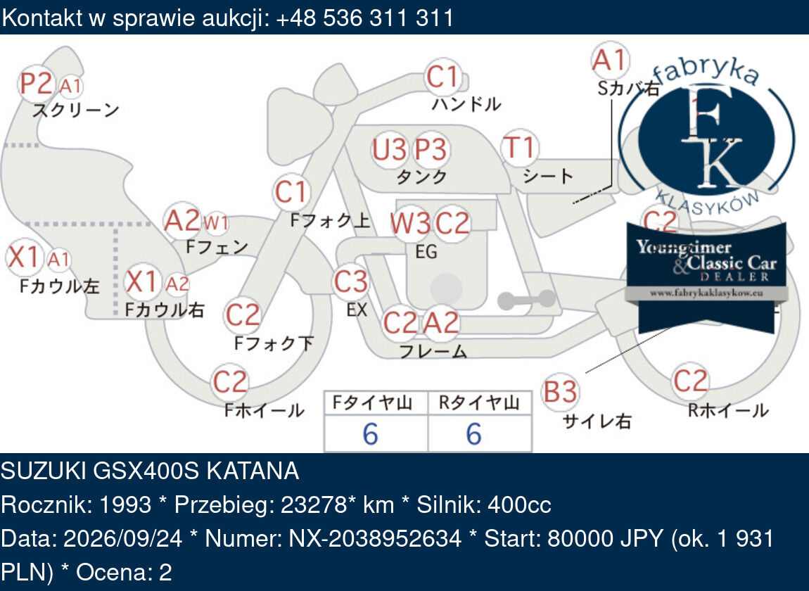 SUZUKI GSX400S KATANA 1993 - zdjęcie 2
