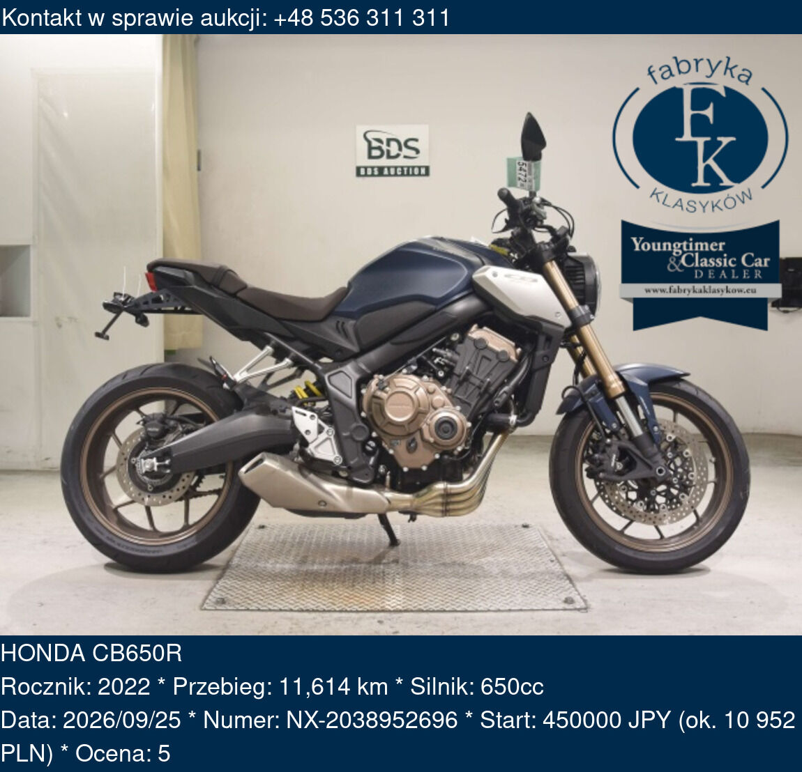 HONDA CB650R 2022 - zdjęcie 2