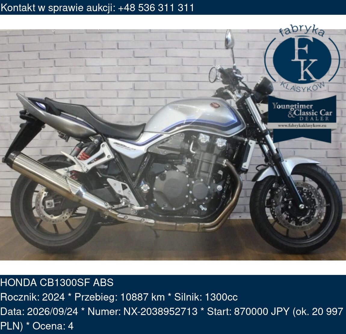 HONDA CB1300SF ABS 2024 - zdjęcie 2