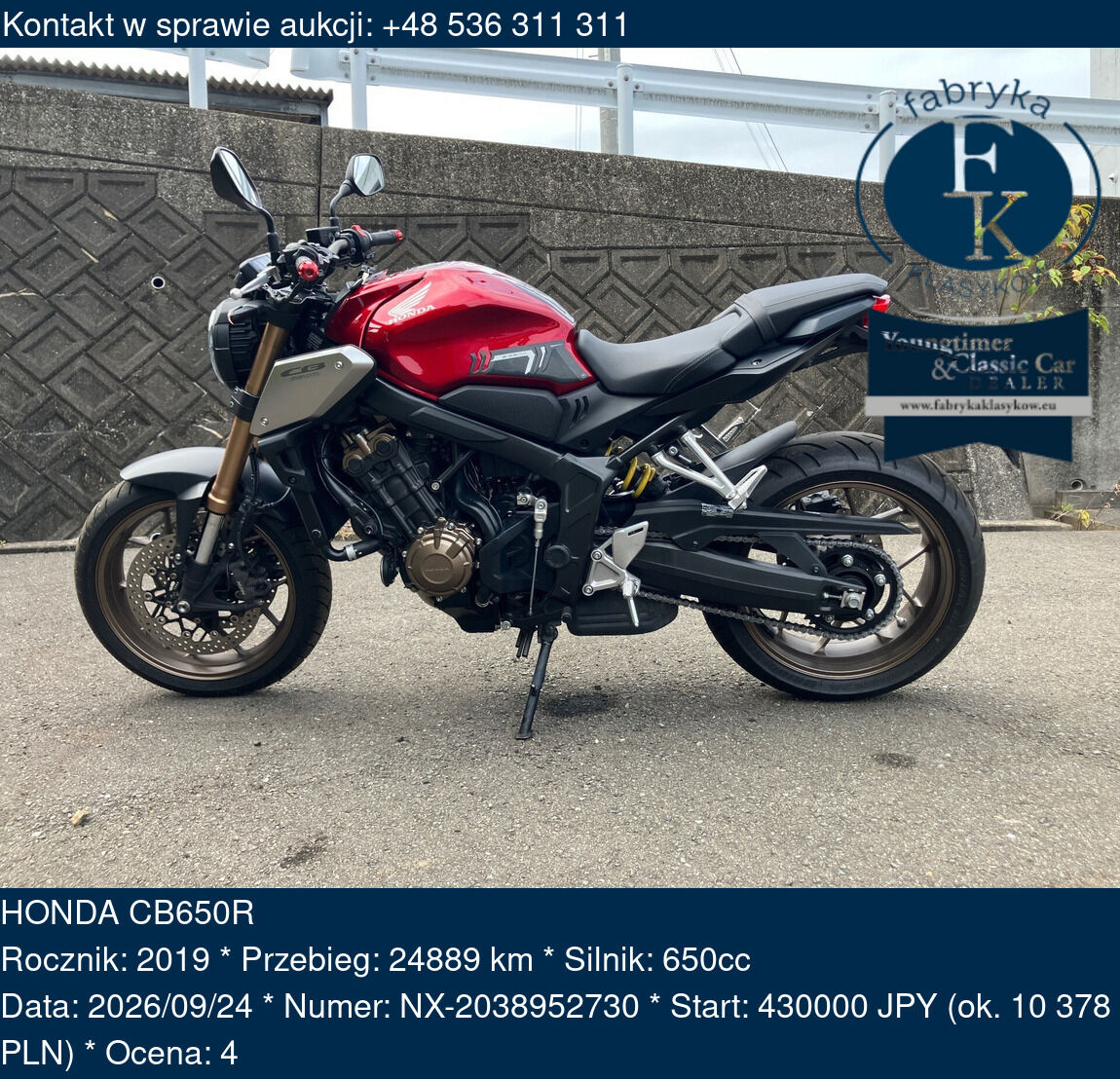 HONDA CB650R 2019 - zdjęcie 2