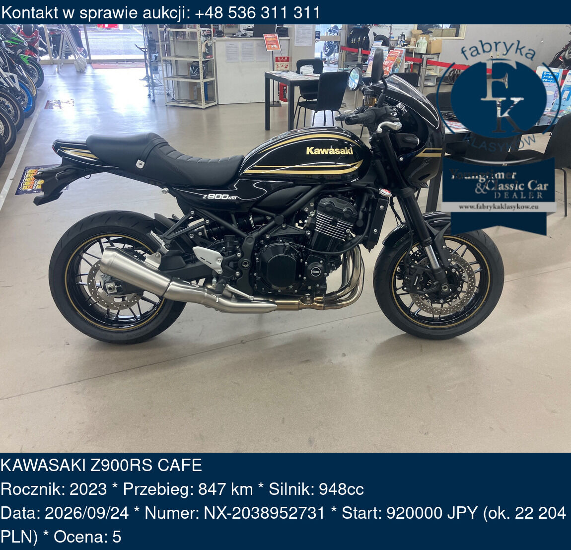 KAWASAKI Z900RS CAFE 2023 - zdjęcie 2