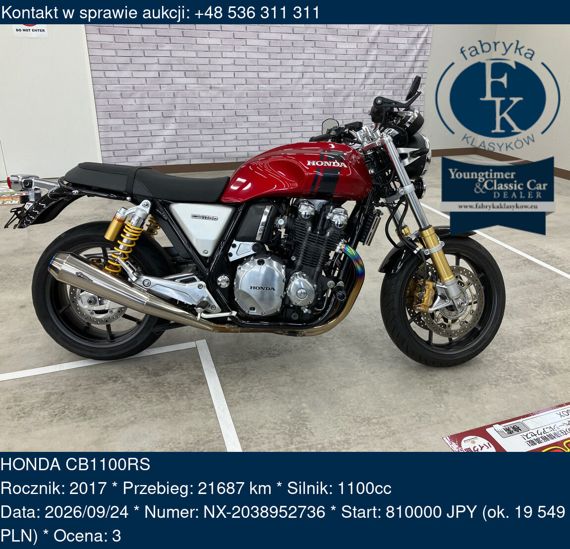 HONDA CB1100RS 2017 - zdjęcie 2
