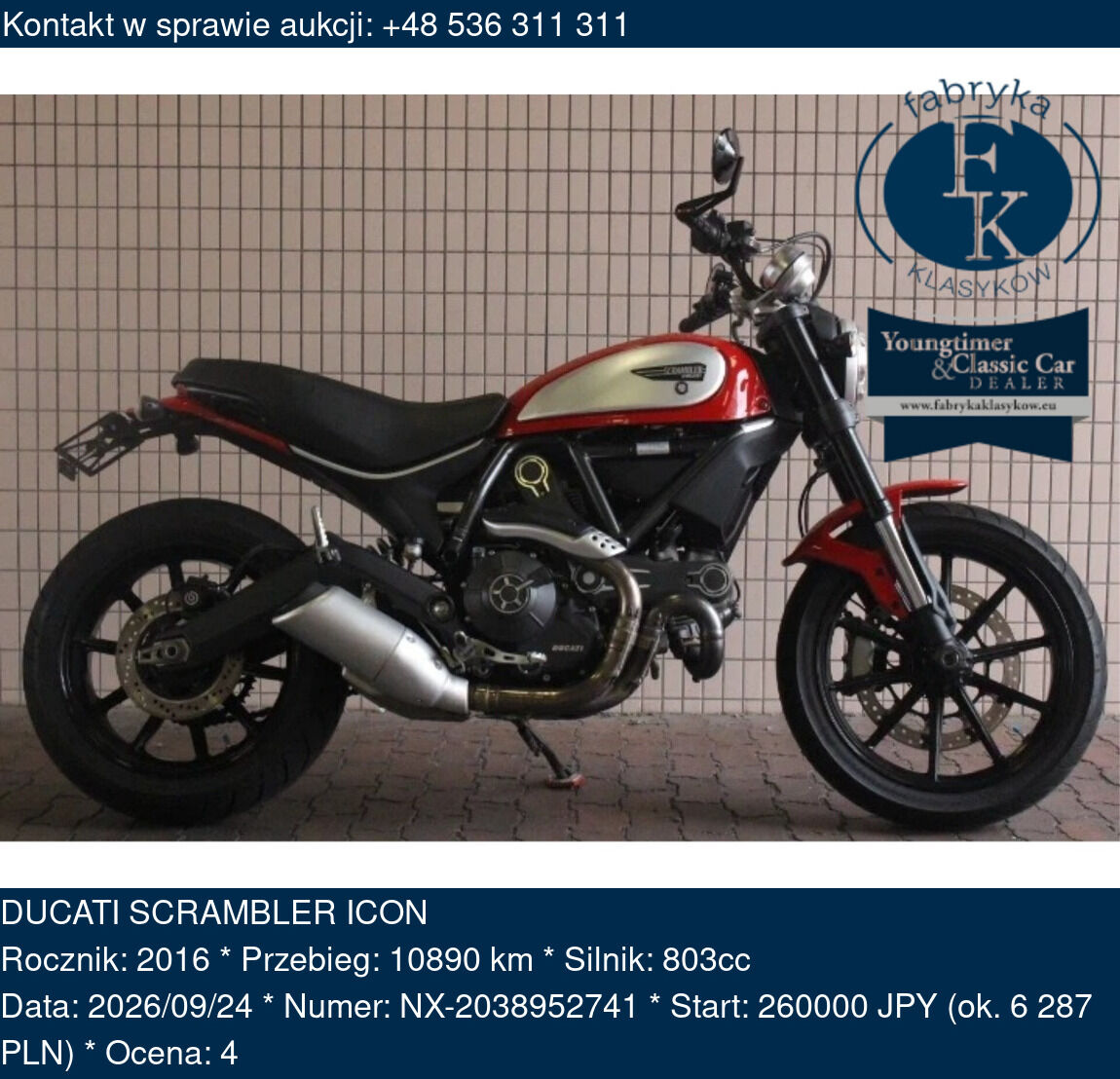 DUCATI SCRAMBLER ICON 2016 - zdjęcie 2