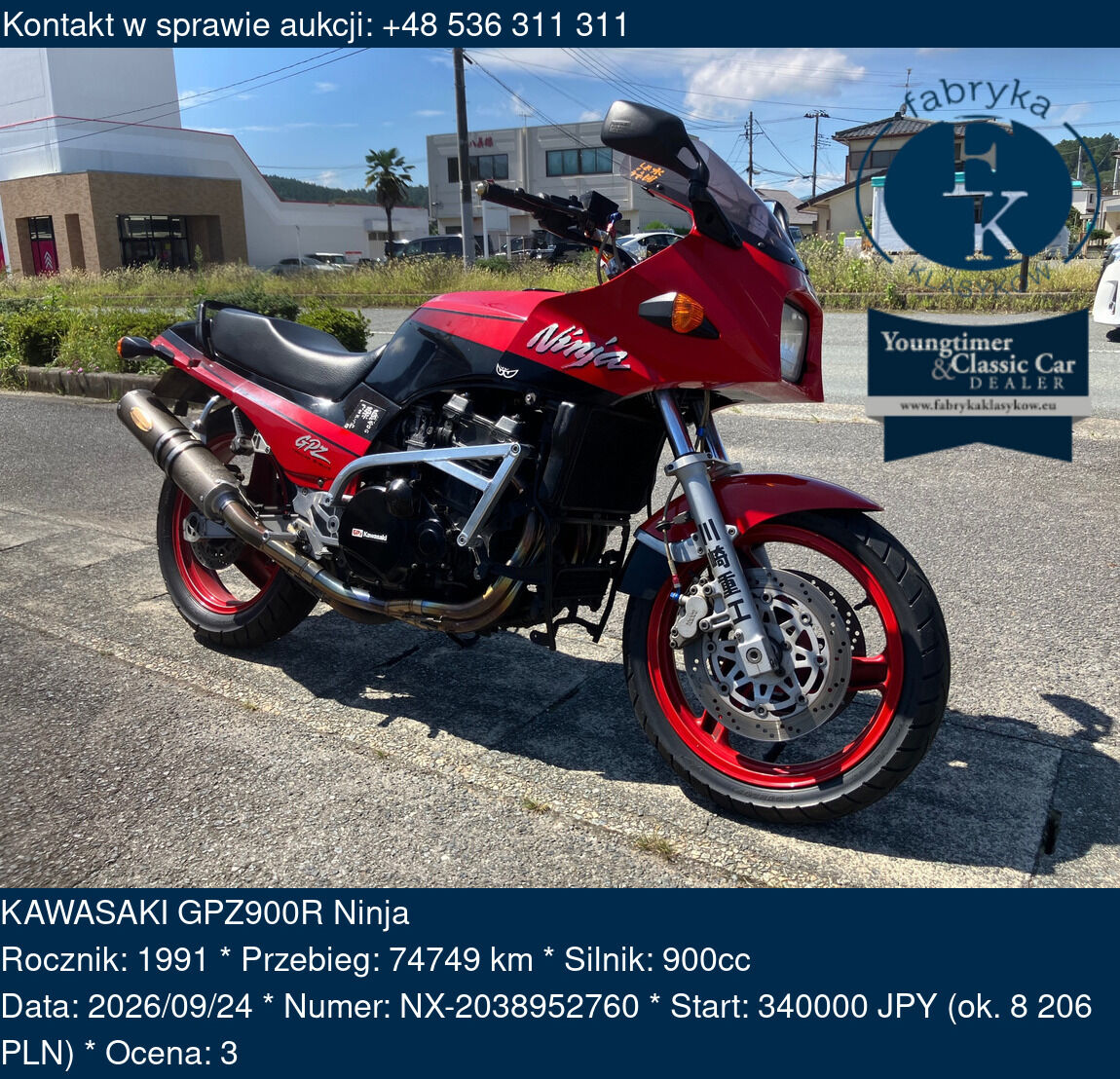 KAWASAKI GPZ900R Ninja 1991 - zdjęcie 2