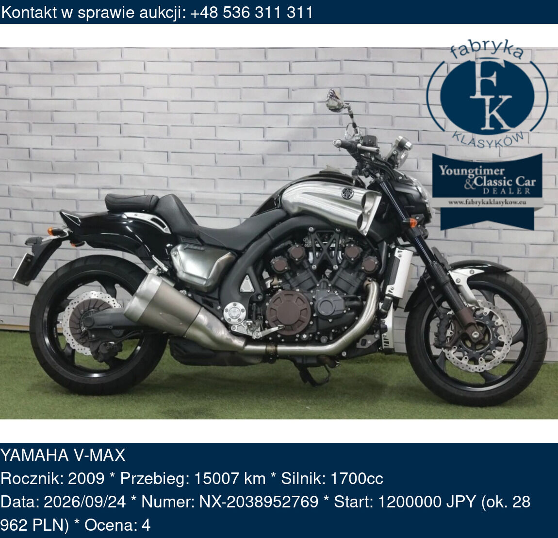 YAMAHA V-MAX 2009 - zdjęcie 2