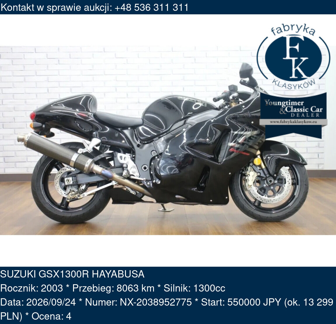 SUZUKI GSX1300R HAYABUSA 2003 - zdjęcie 2