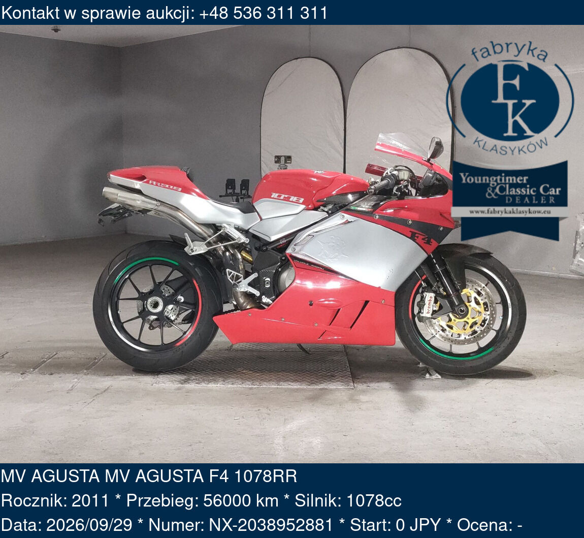 MV AGUSTA MV AGUSTA F4 1078RR 2011 - zdjęcie 2
