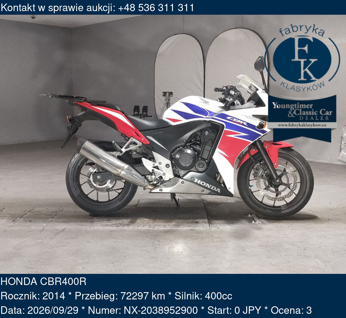 HONDA CBR400R 2014 - zdjęcie 2