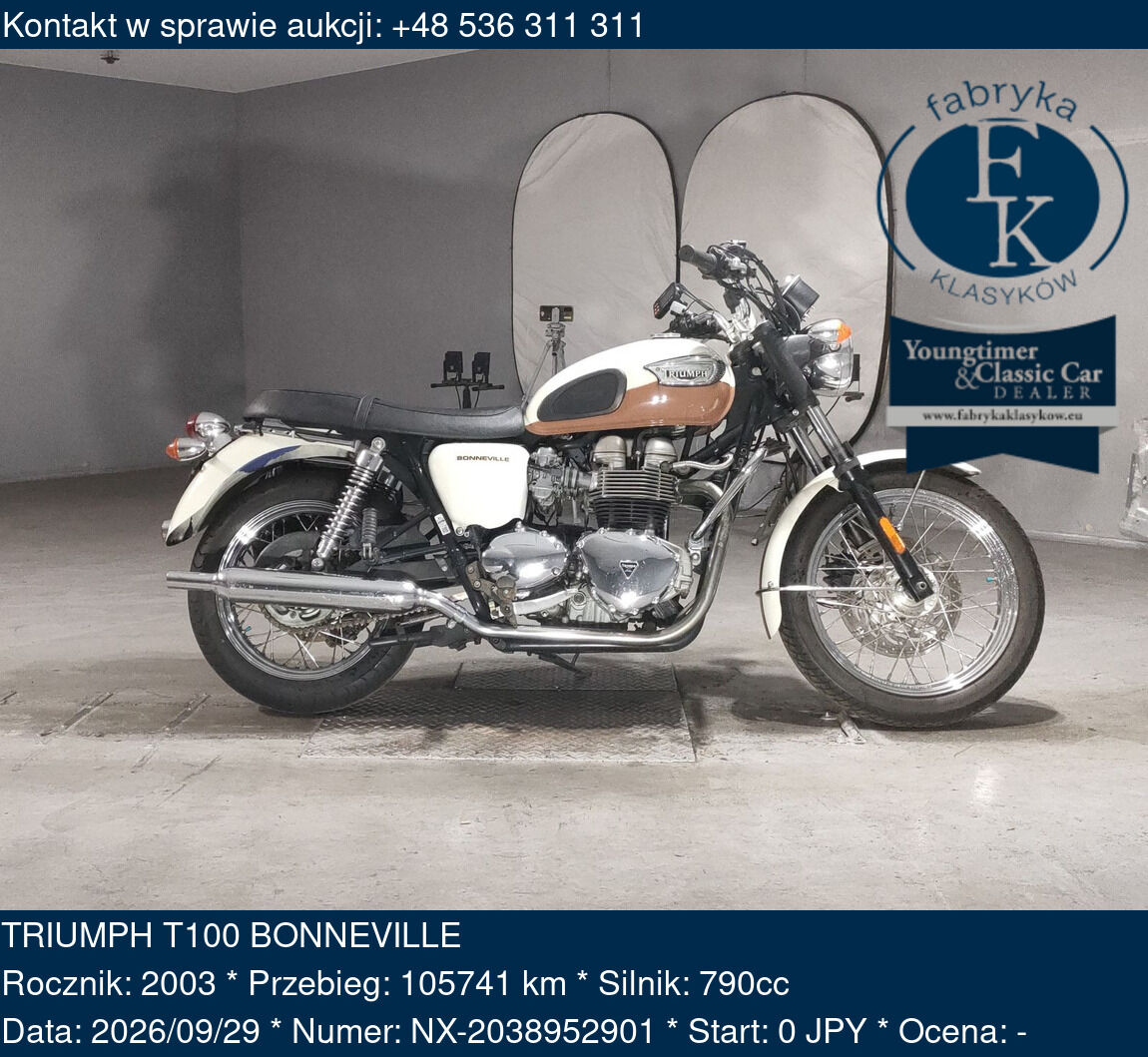 TRIUMPH T100 BONNEVILLE 2003 - zdjęcie 2