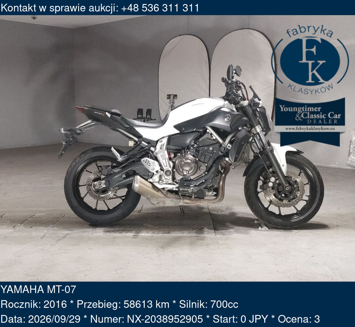YAMAHA MT-07 2016 - zdjęcie 2