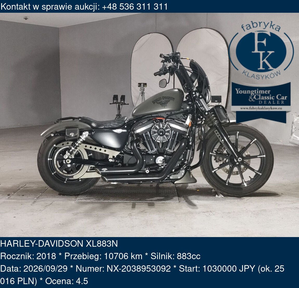HARLEY-DAVIDSON XL883N 2018 - zdjęcie 2