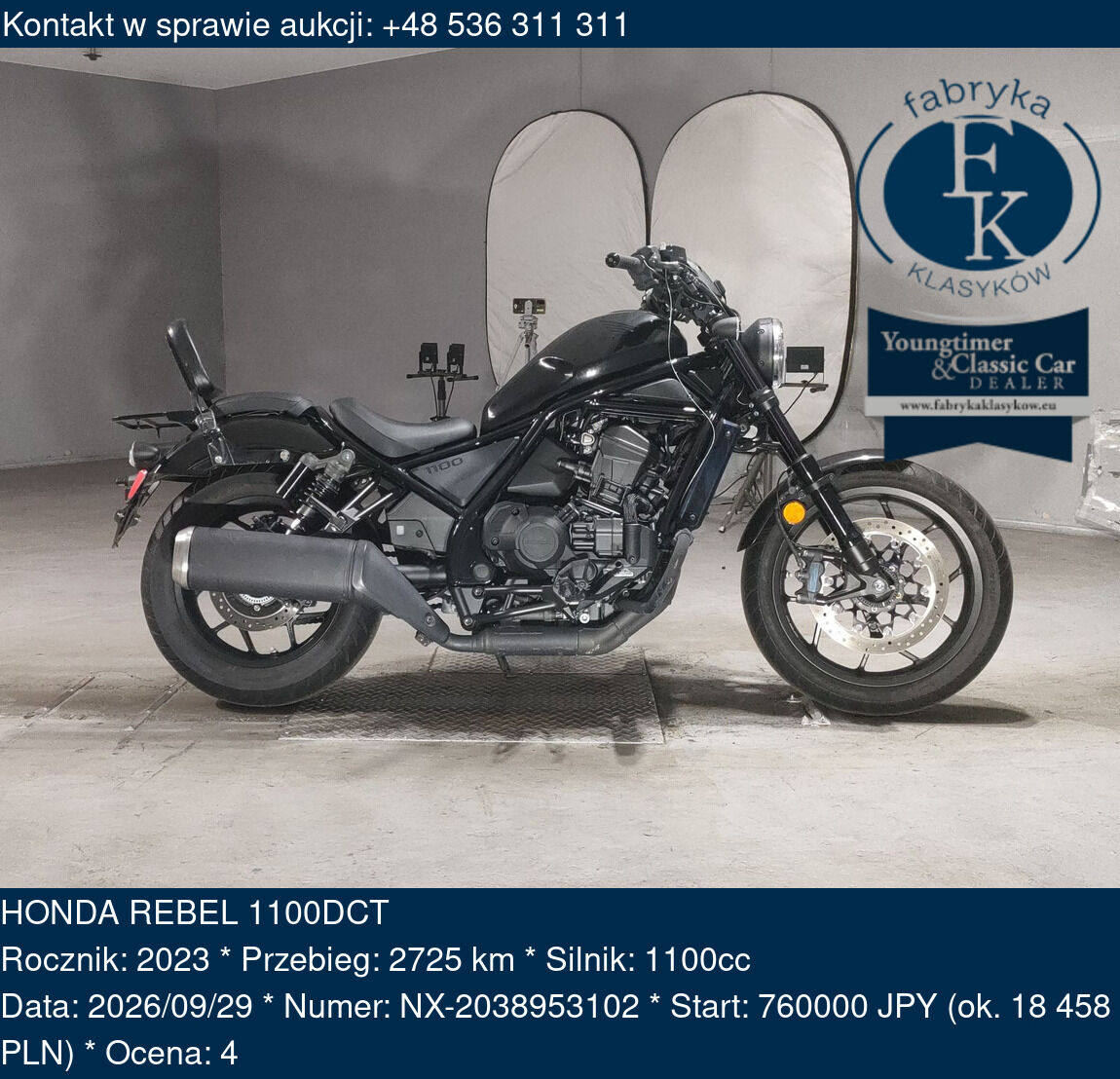 HONDA REBEL 1100DCT 2023 - zdjęcie 2