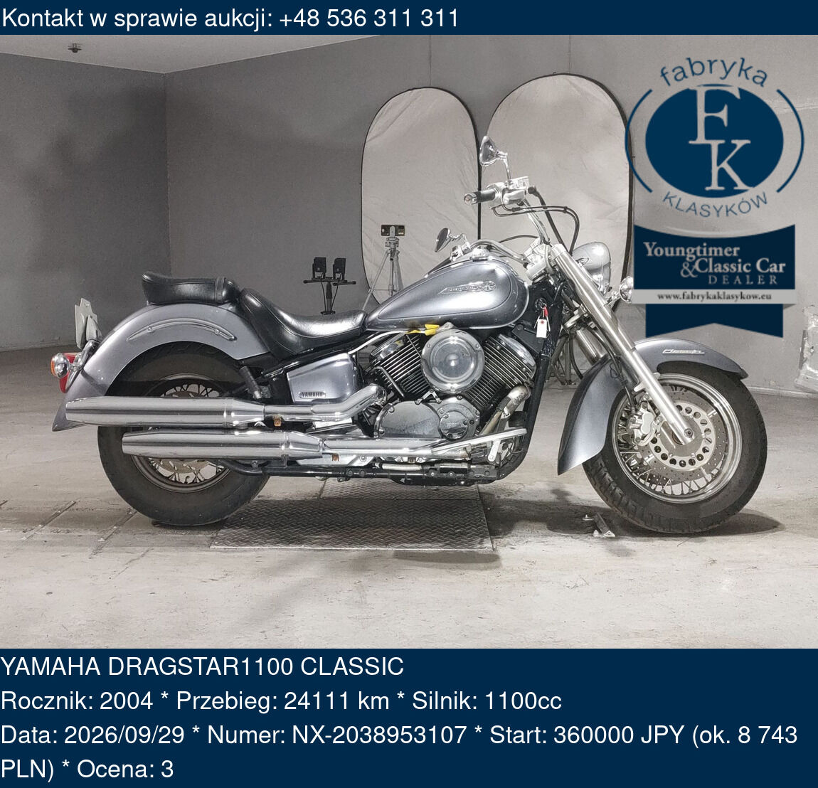 YAMAHA DRAGSTAR1100 CLASSIC 2004 - zdjęcie 2