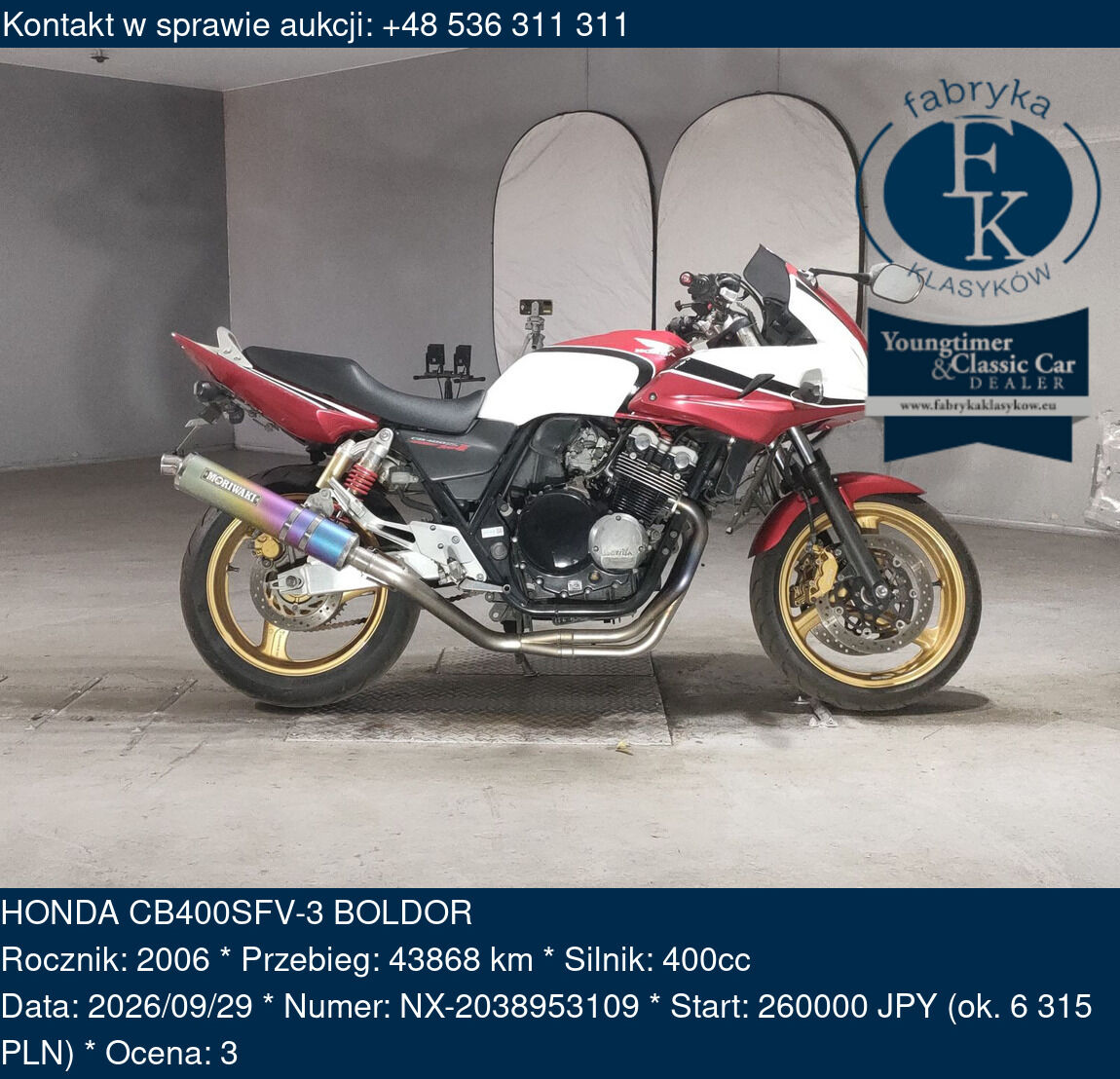 HONDA CB400SFV-3 BOLDOR 2006 - zdjęcie 2
