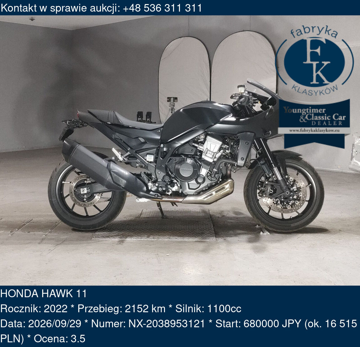 HONDA HAWK 11 2022 - zdjęcie 2