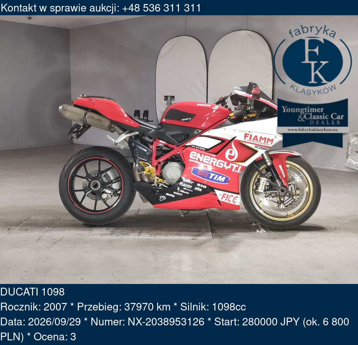 DUCATI 1098 2007 - zdjęcie 2