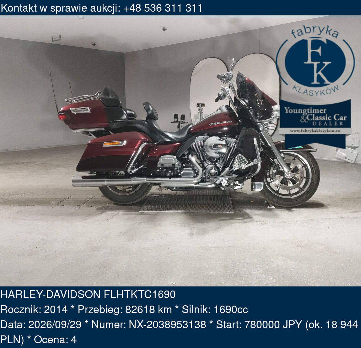 HARLEY-DAVIDSON FLHTKTC1690 2014 - zdjęcie 2