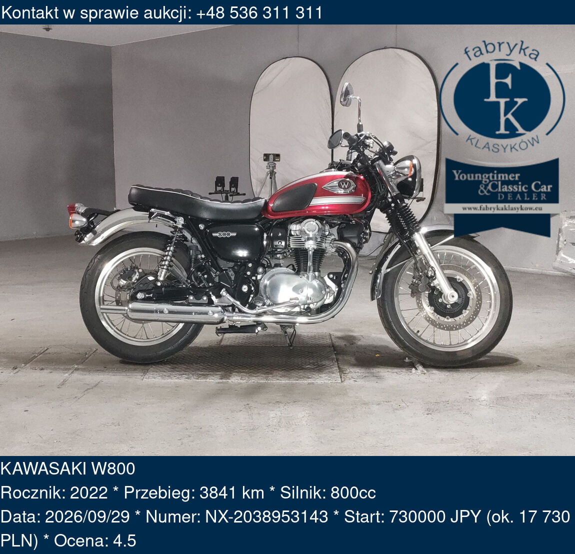 KAWASAKI W800 2022 - zdjęcie 2