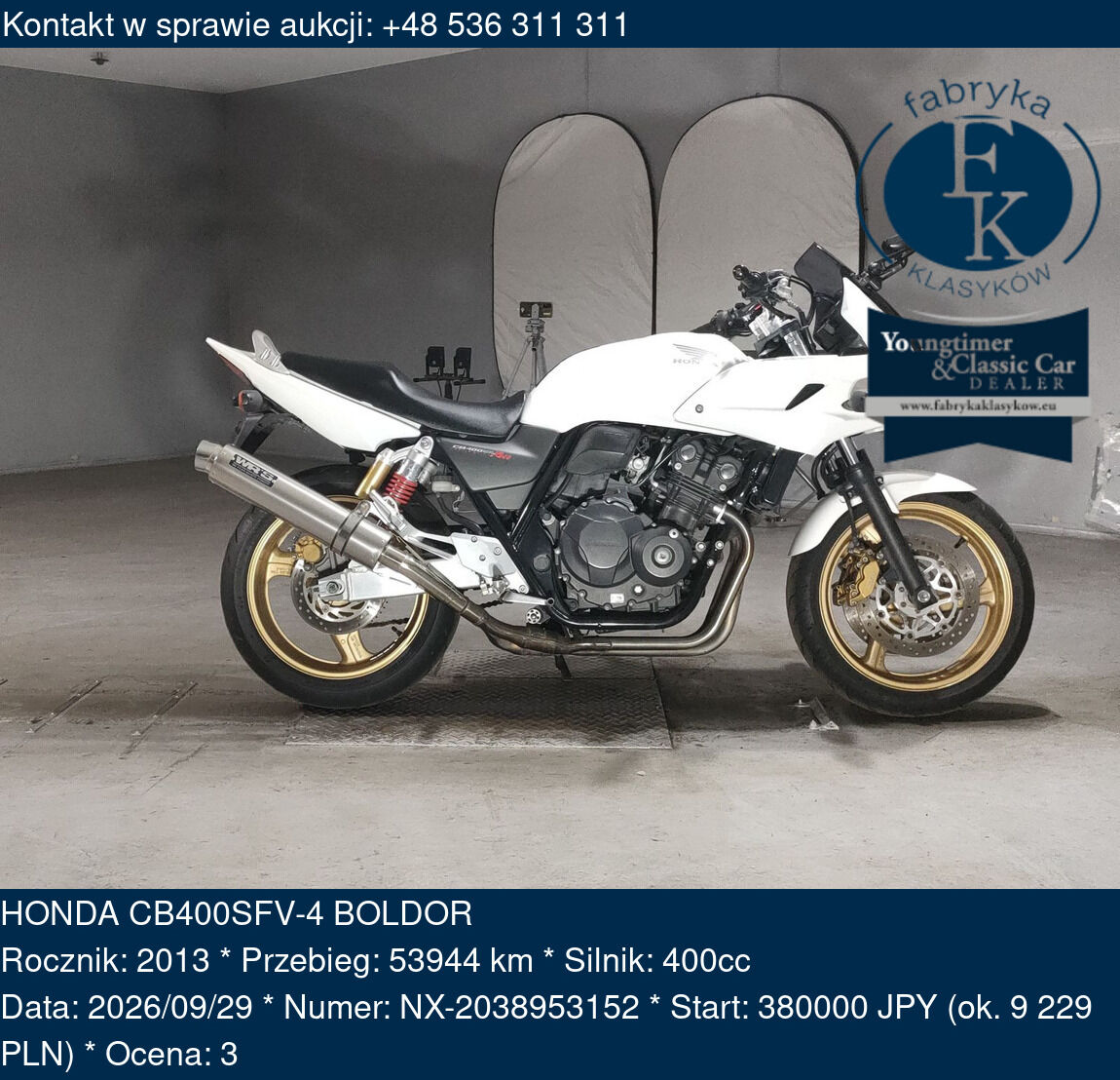 HONDA CB400SFV-4 BOLDOR 2013 - zdjęcie 2