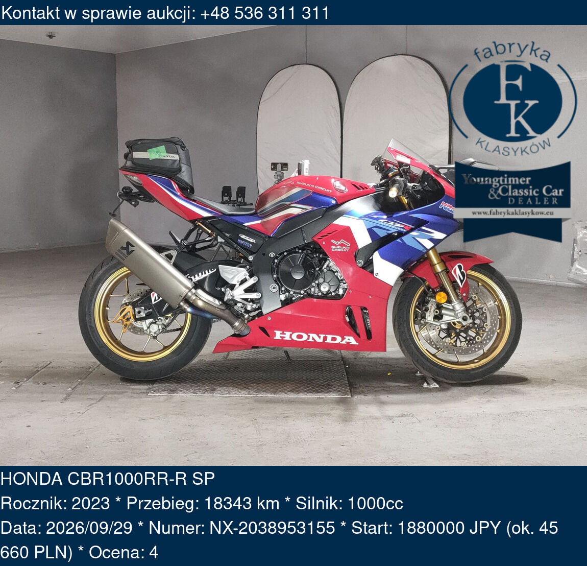 HONDA CBR1000RR-R SP 2023 - zdjęcie 2