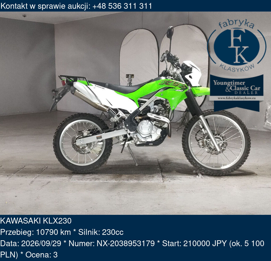 KAWASAKI KLX230  - zdjęcie 2
