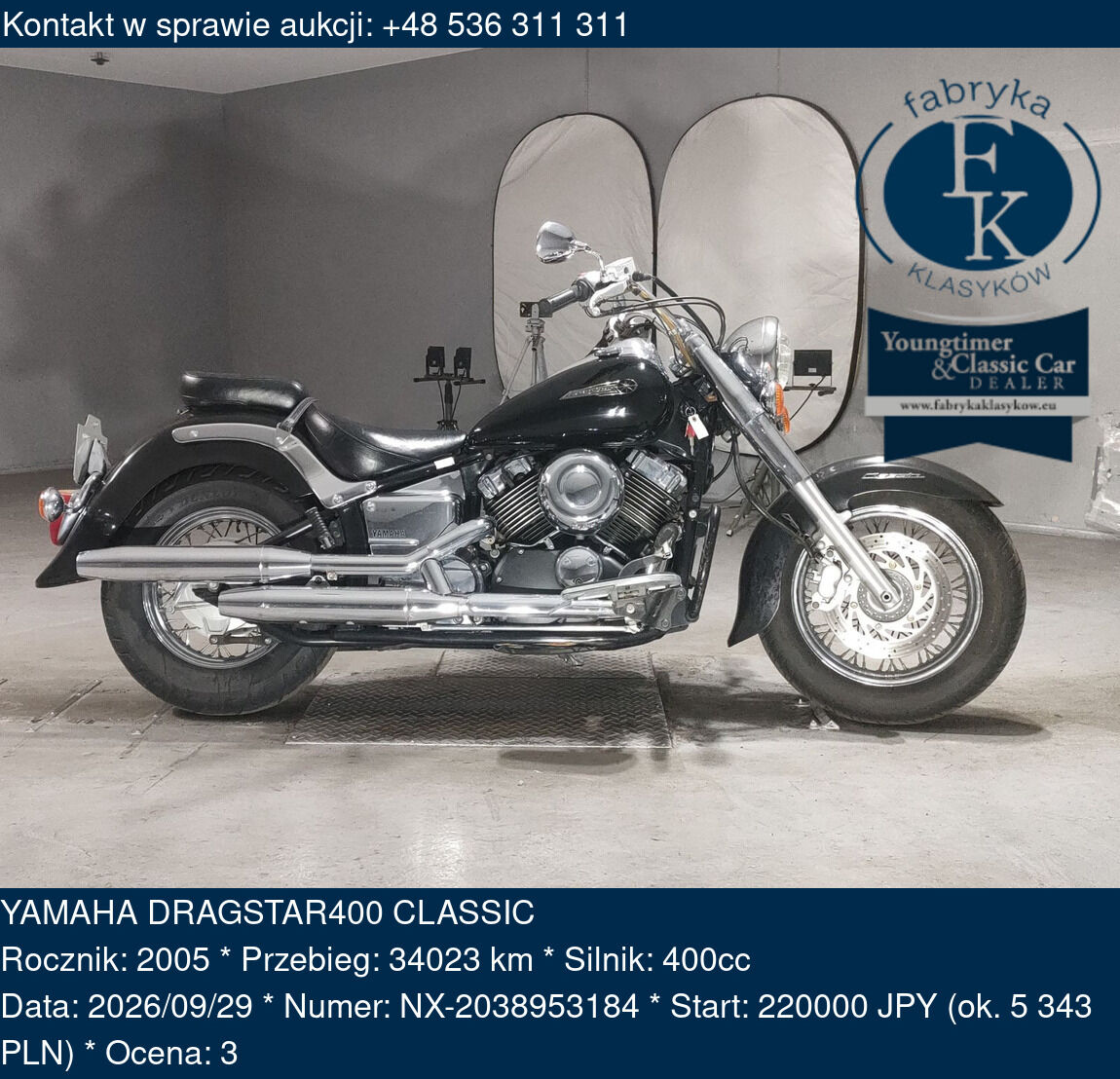 YAMAHA DRAGSTAR400 CLASSIC 2005 - zdjęcie 2