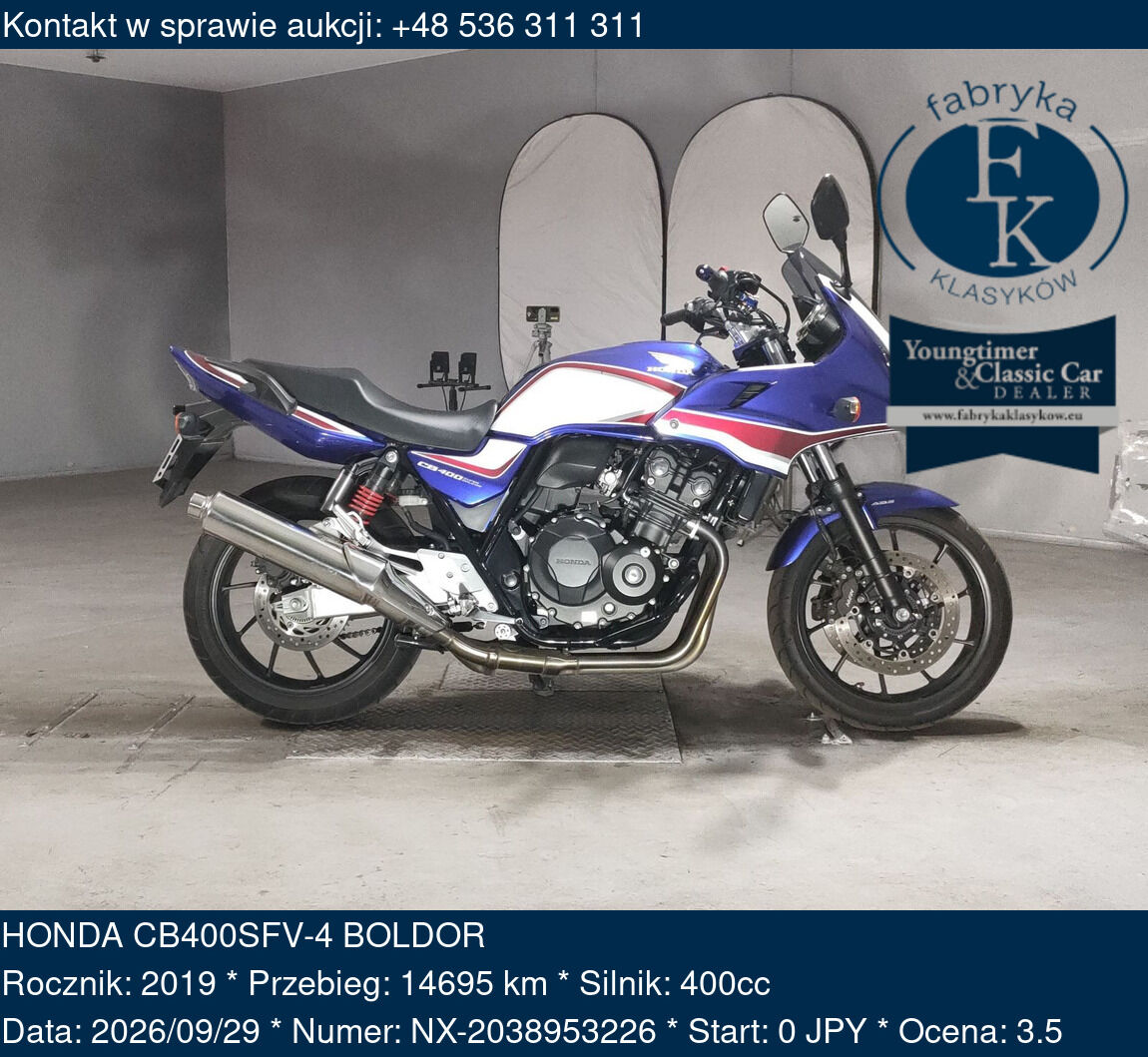 HONDA CB400SFV-4 BOLDOR 2019 - zdjęcie 2
