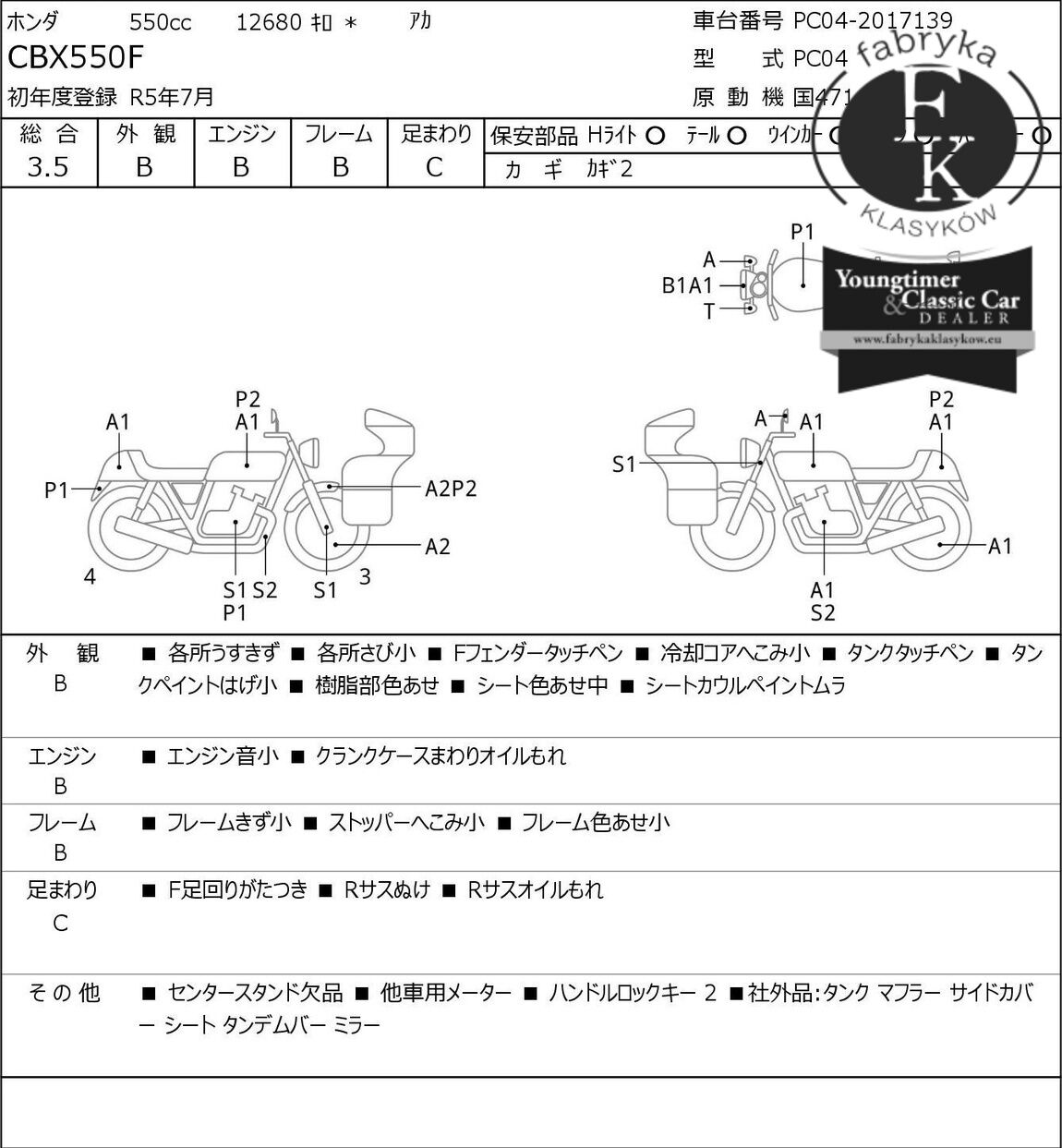 HONDA CBX550 2023 - zdjęcie 7