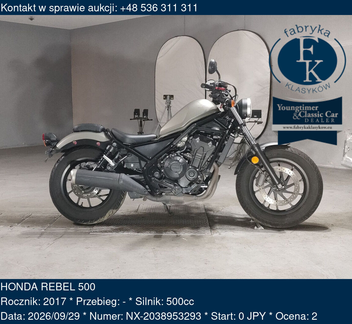 HONDA REBEL 500 2017 - zdjęcie 2
