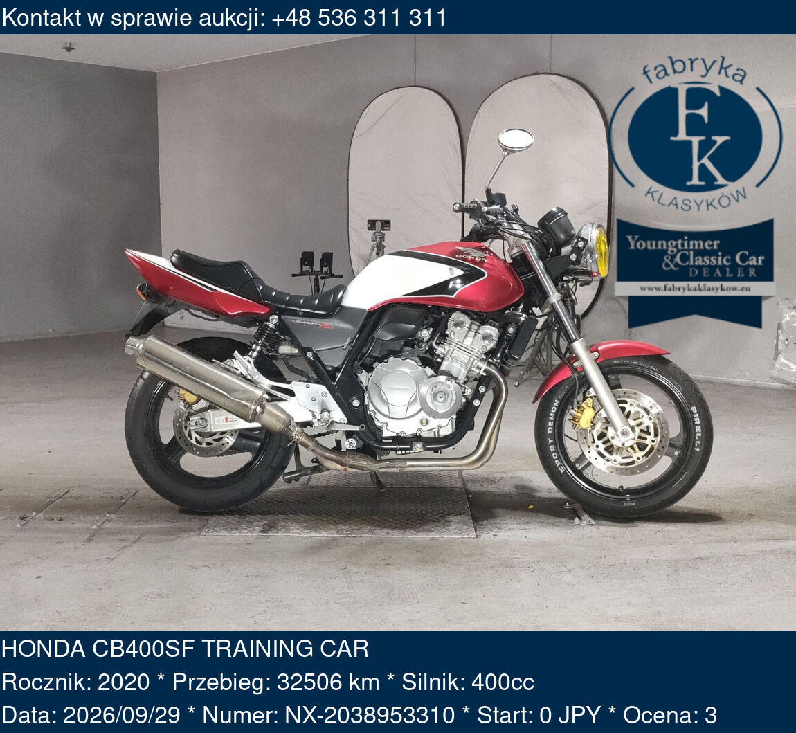 HONDA CB400SF TRAINING CAR 2020 - zdjęcie 2