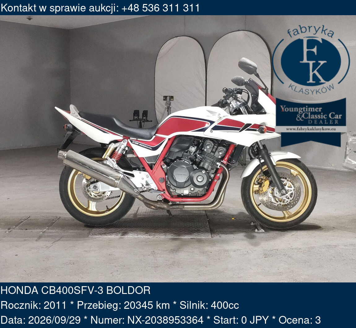 HONDA CB400SFV-3 BOLDOR 2011 - zdjęcie 2