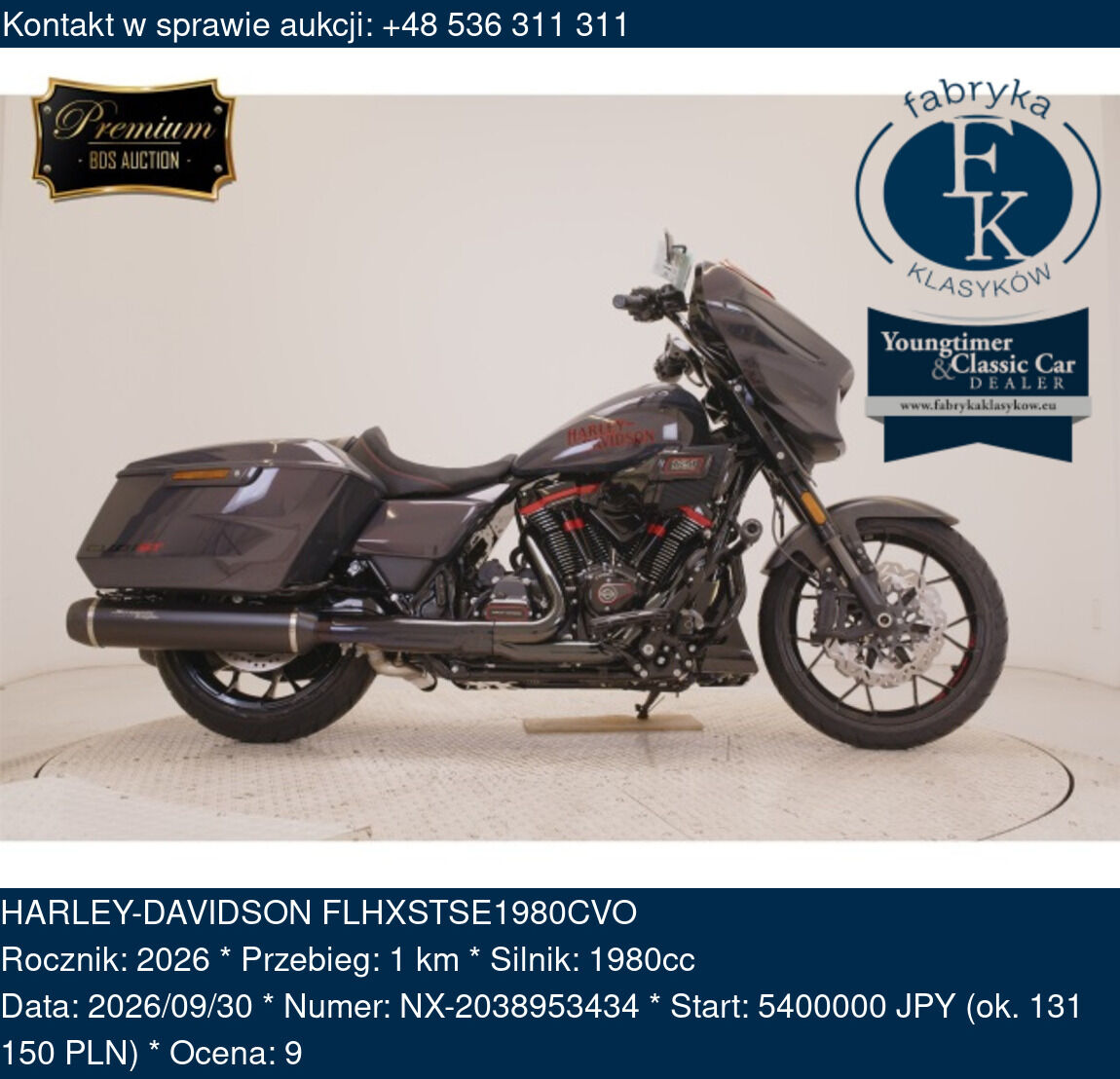 HARLEY-DAVIDSON FLHXSTSE1980CVO 2026 - zdjęcie 2