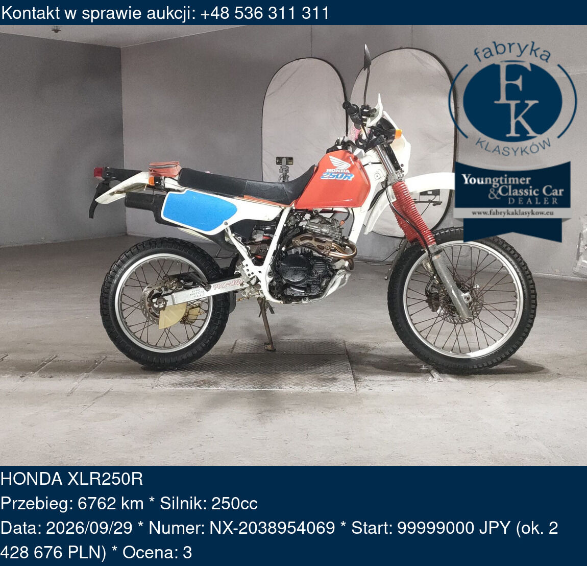 HONDA XLR250R  - zdjęcie 2