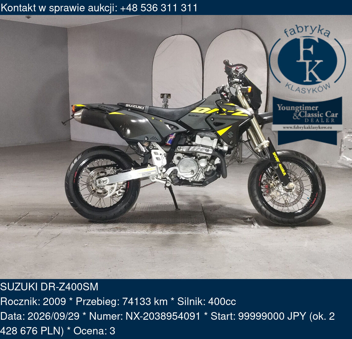 SUZUKI DR-Z400SM 2009 - zdjęcie 2