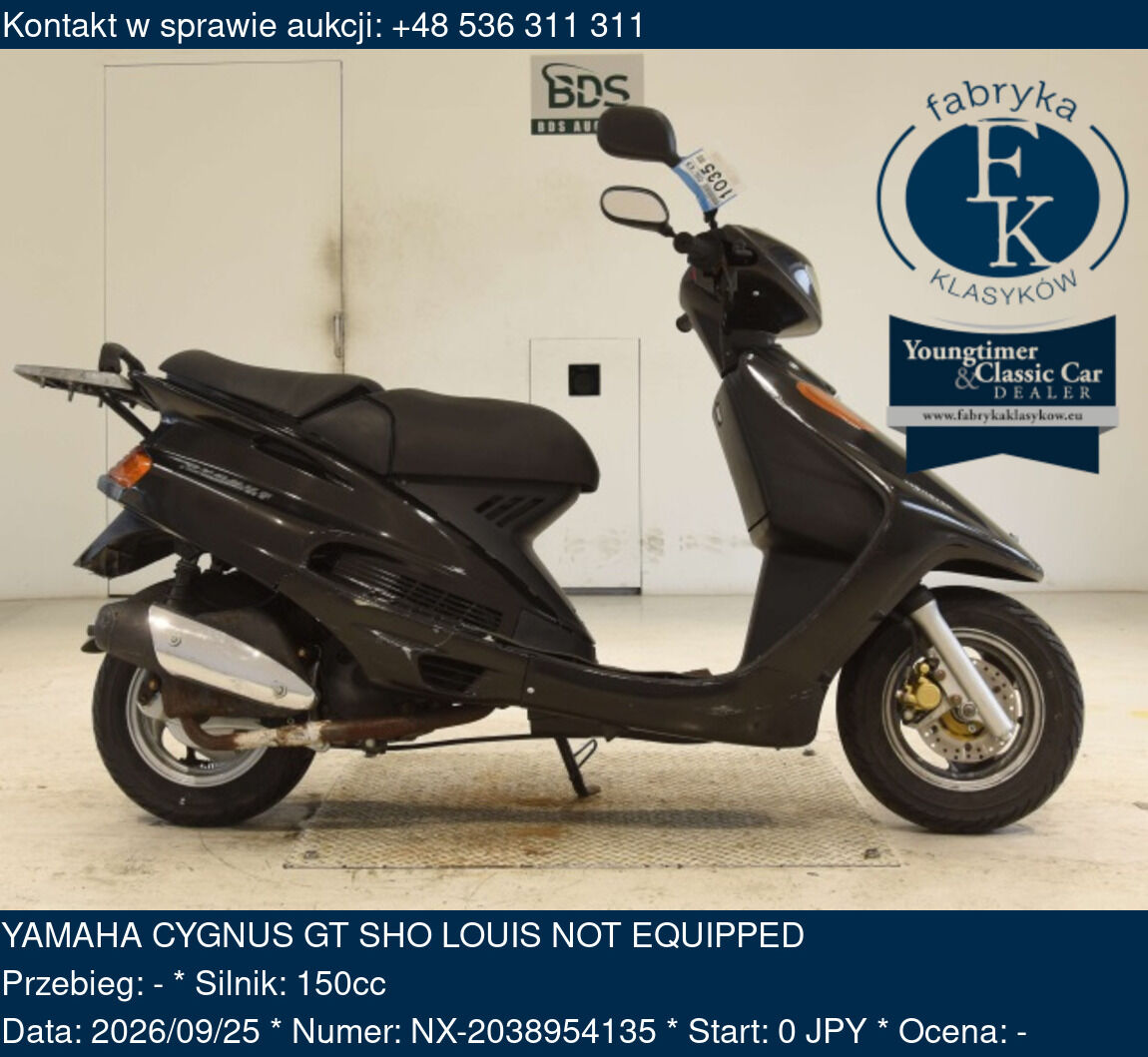 YAMAHA CYGNUS GT SHO LOUIS NOT EQUIPPED  - zdjęcie 2