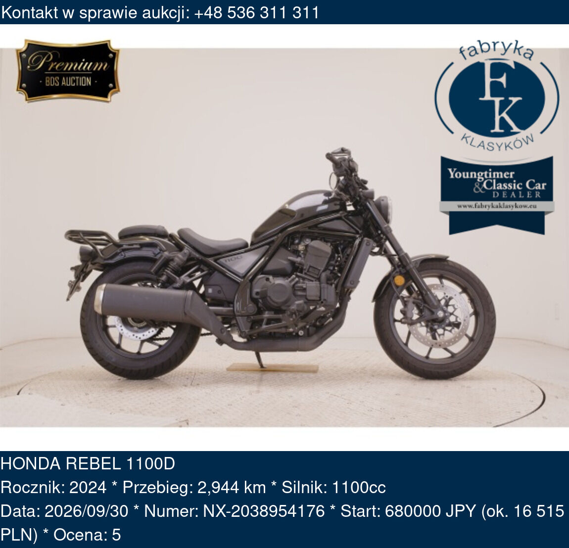 HONDA REBEL 1100D 2024 - zdjęcie 2