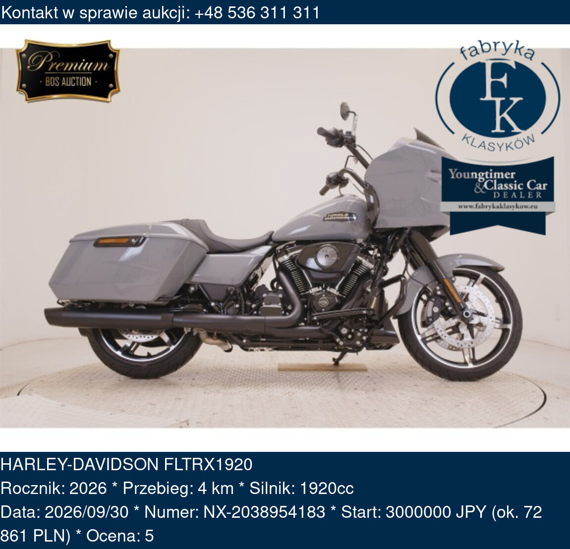 HARLEY-DAVIDSON FLTRX1920 2026 - zdjęcie 2