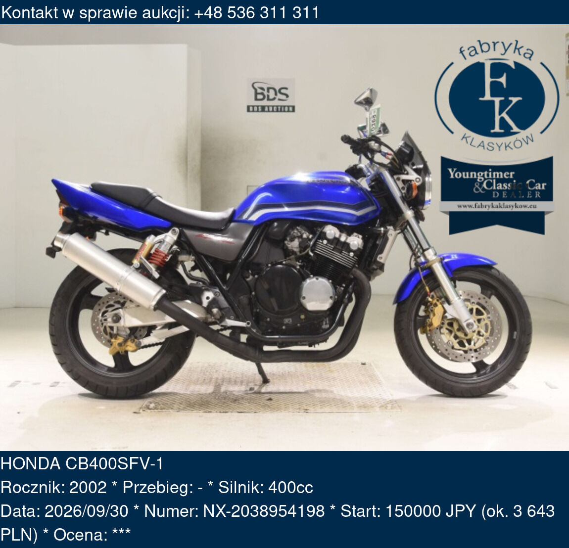 HONDA CB400SFV-1 2002 - zdjęcie 2