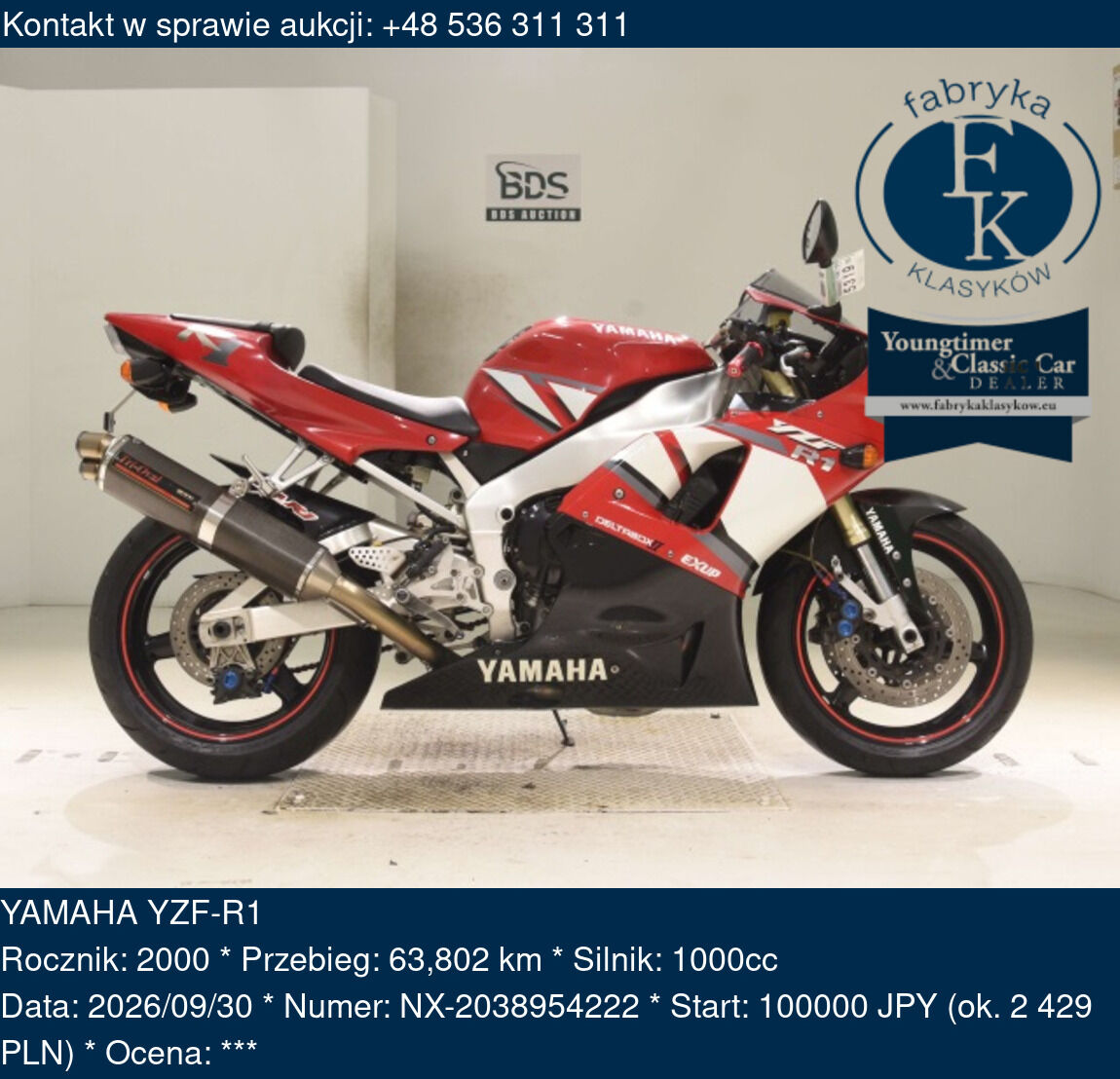 YAMAHA YZF-R1 2000 - zdjęcie 2
